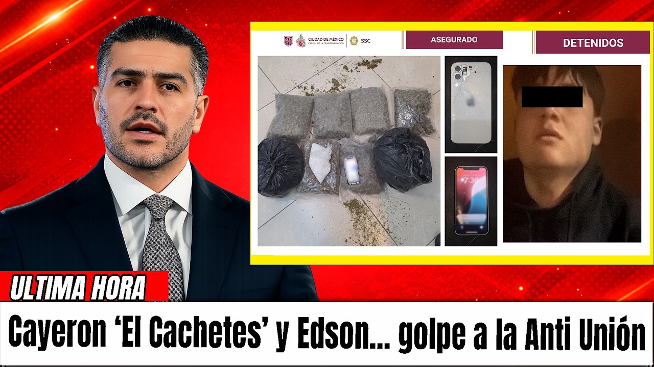 Detienen a “El Cachetes” y Edson; aseguran sustancias tipo cristal en CDMX