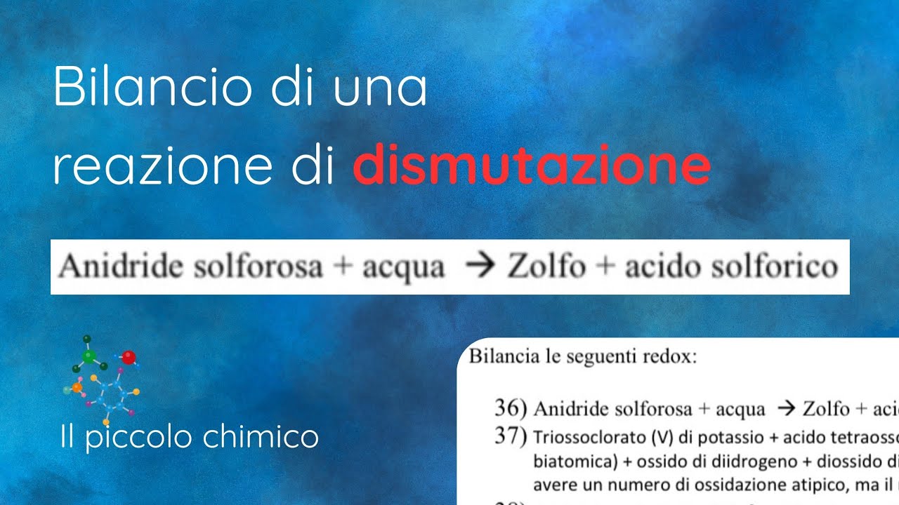 Bilanciamento di una Reazione di Dismutazione (Redox)