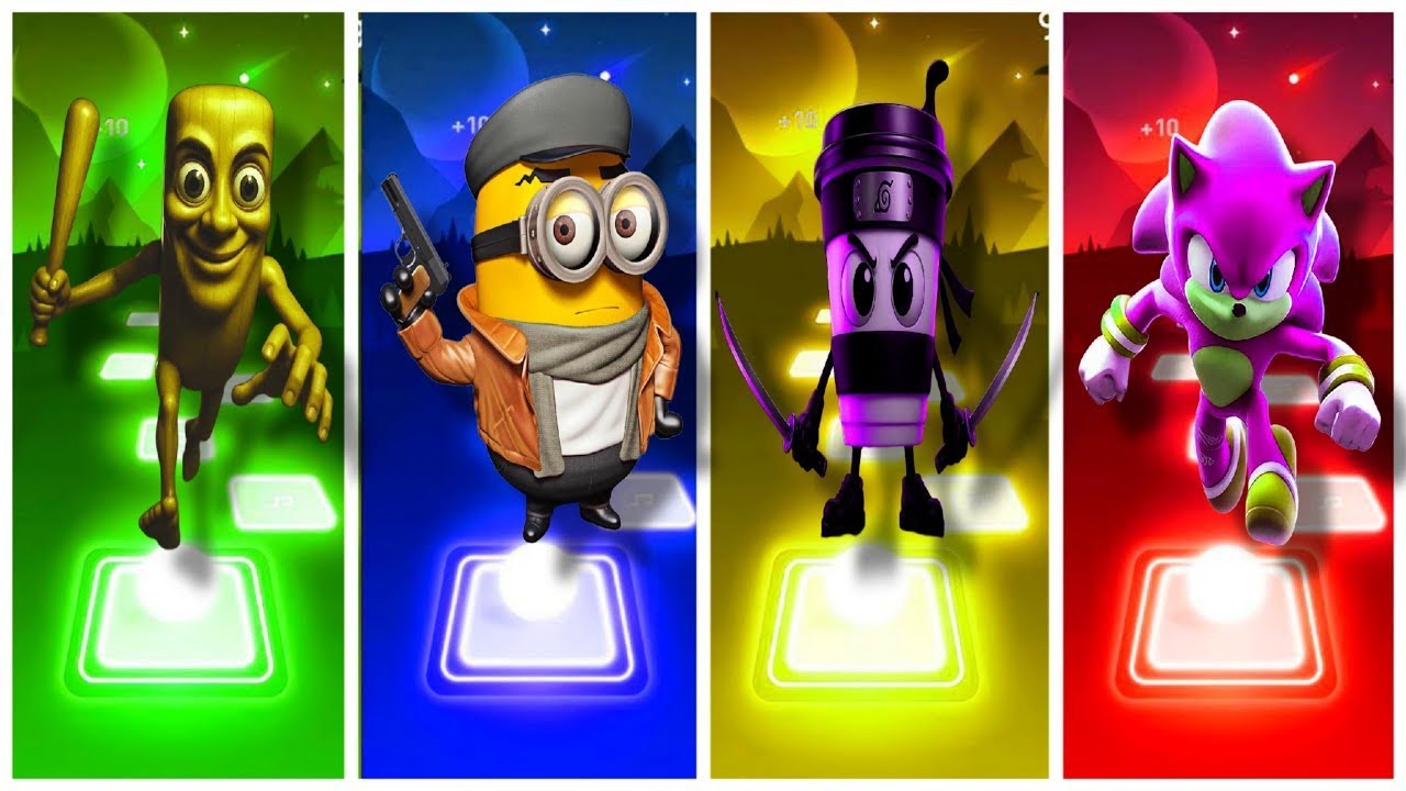 Tung Tung Tung Sahur 🆚 Minions 🆚 Capuccino assasino 🆚 Sonic 🎶 TilesHop EDM Rush