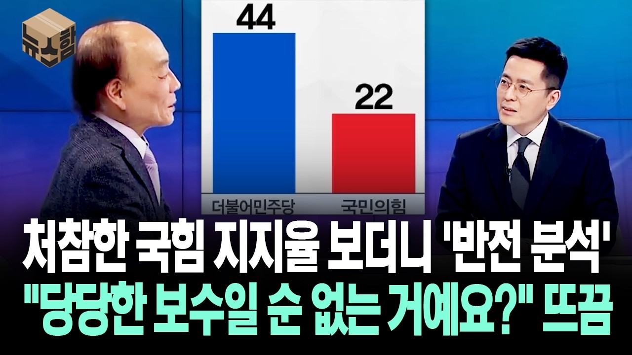 [뉴스'함'] 처참한 국힘 지지율 보더니 '반전 분석' 