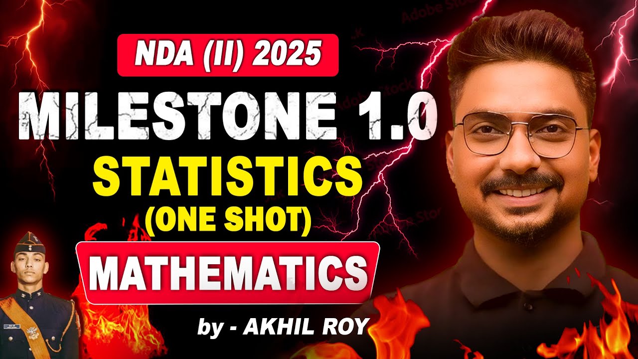 STATISTICS in One Shot for NDA II 2025 | Milestone Batch | Akhil Sir LIVE #nda #maths