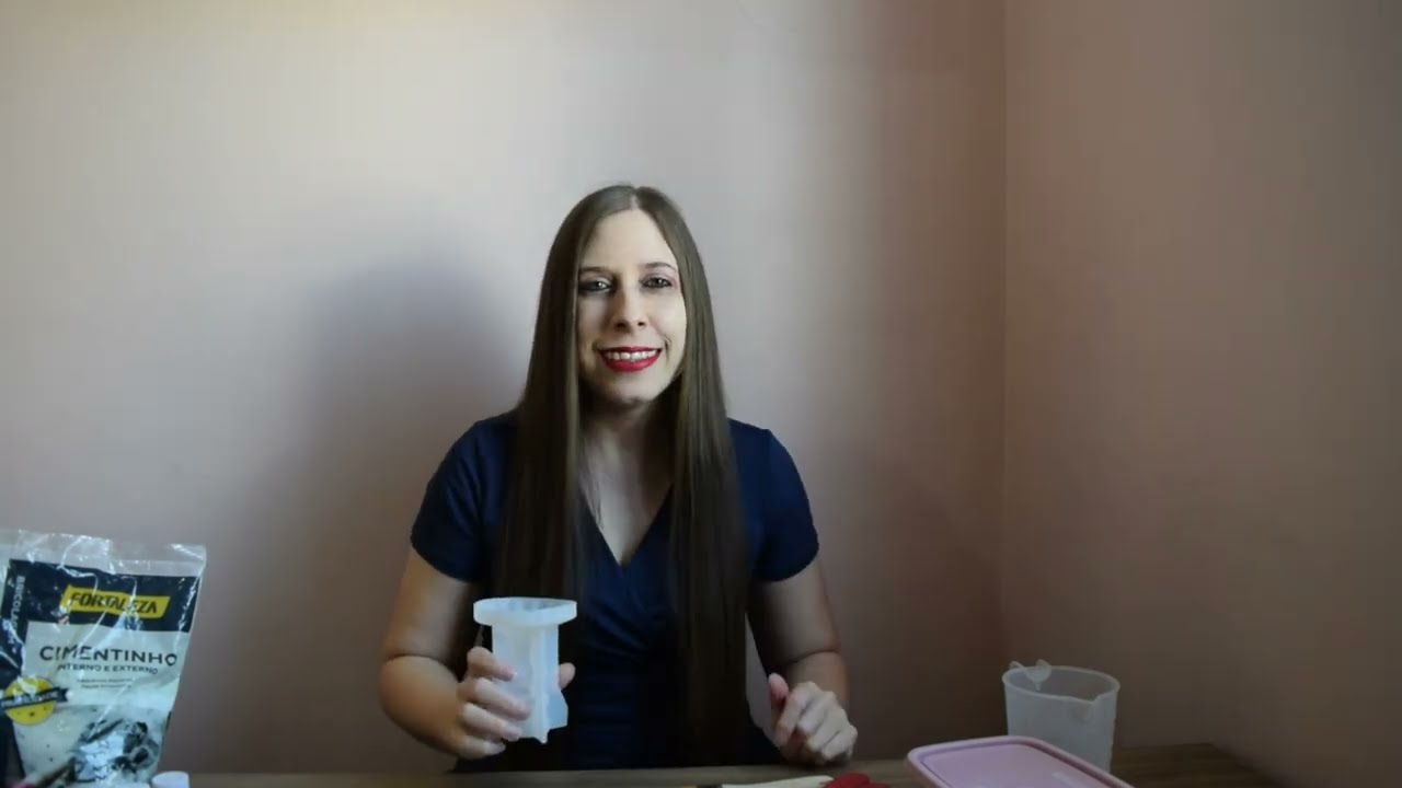 Como Fazer Castiçal com Cimentinho, Molde de Silicone e Pigmento