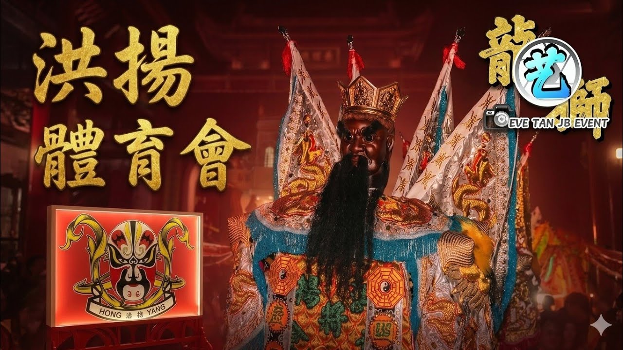 【4K Video】10.20pm (4/18) 2026马年 / 柔佛古庙游神 / 洪扬体育会 / 皇后花园金刚观 / 麒麟 / 神将 / 大头娃娃 / 高跷 / 双龙 / 新山广肇会馆-华光大帝
