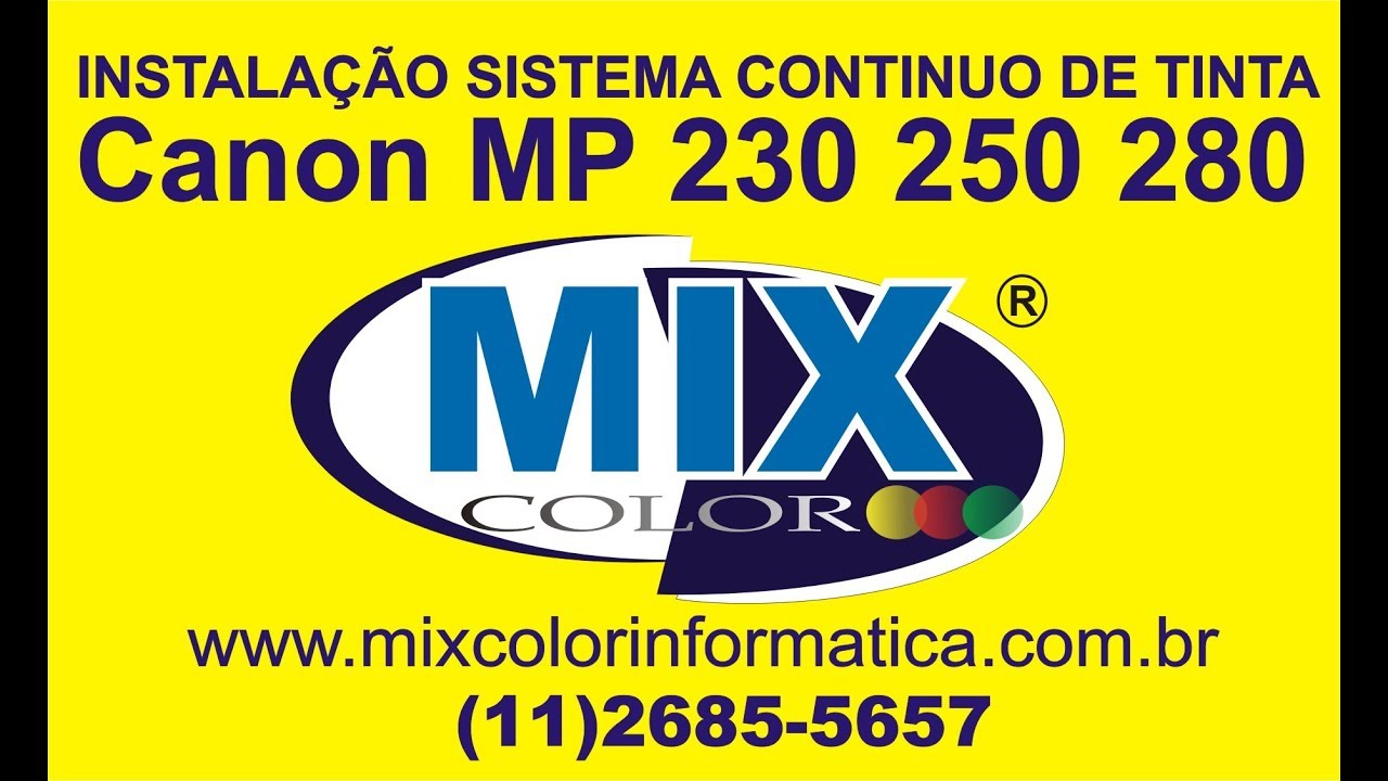 INSTALAÇÃO COMPLETA BULK INK CANON MP 230  250  280 E SERIES