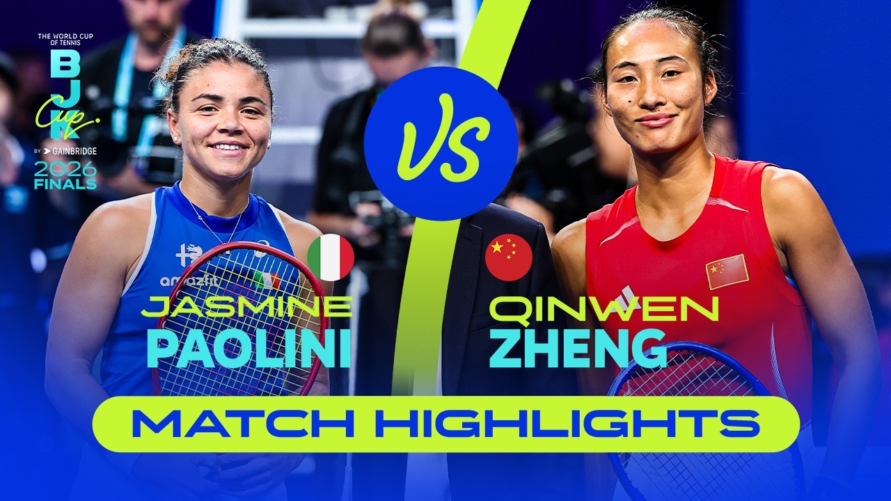 Jasmine Paolini (ITA) vs Zheng Qinwen (CHN) | 2026 Billie Jean King Cup | Highlights
