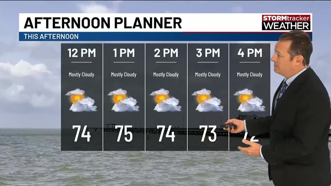 Warm, dry and turning more humid