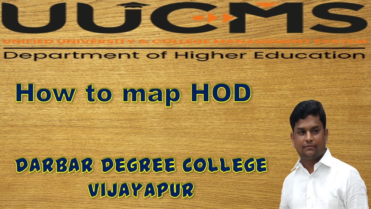How to Map HOD in UUCMS # Rani Channamma University Belagavi