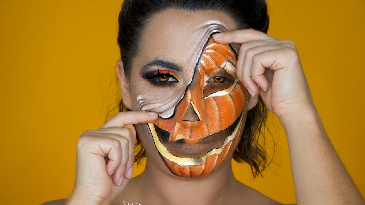 Jack O Lantern Pulled Up Skin Illusion Makeup (Day 1 of 31 Days of Halloween)