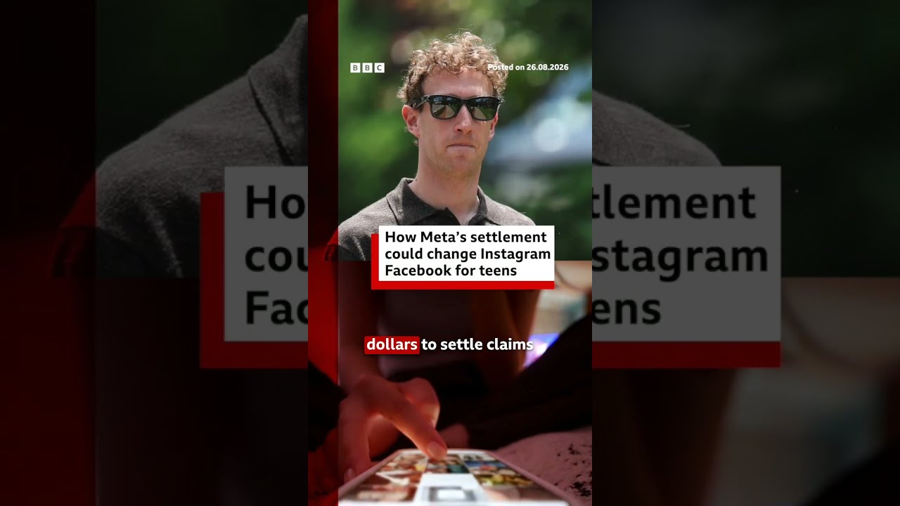 Meta has agreed to pay up to $18bn to settle claims that its platforms harmed children. #BBCNews
