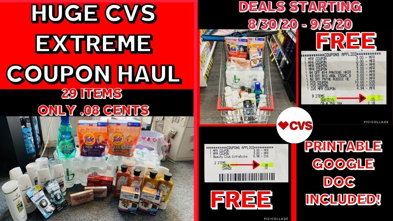 CVS EXTREME COUPON HAUL DEALS STARTING 8/30 | 29 ITEMS ONLY .08 CENTS |STAGGERING FREEBIES & MM