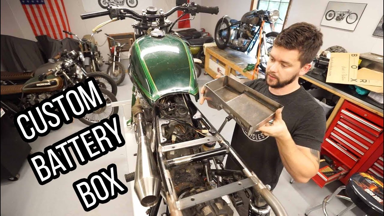 KZ750 Scrambler: Building a custom battery box
