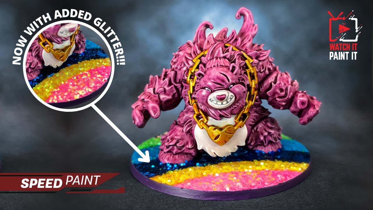 Speed painting Massive Darkness 2 - Hug Bear with Bonus Glitter!!!
