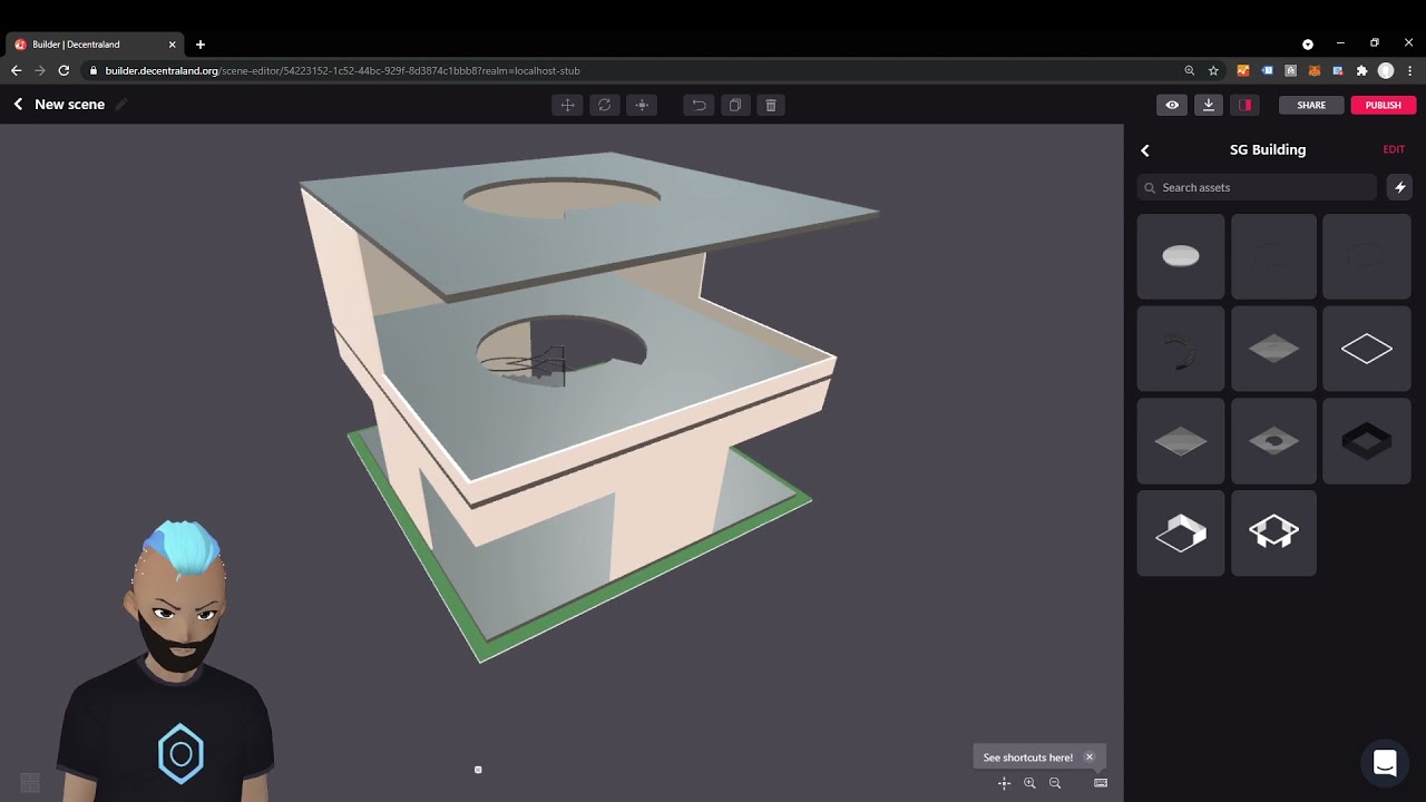 Как использовать БЕСПЛАТНЫЕ строительные ресурсы в Decentraland