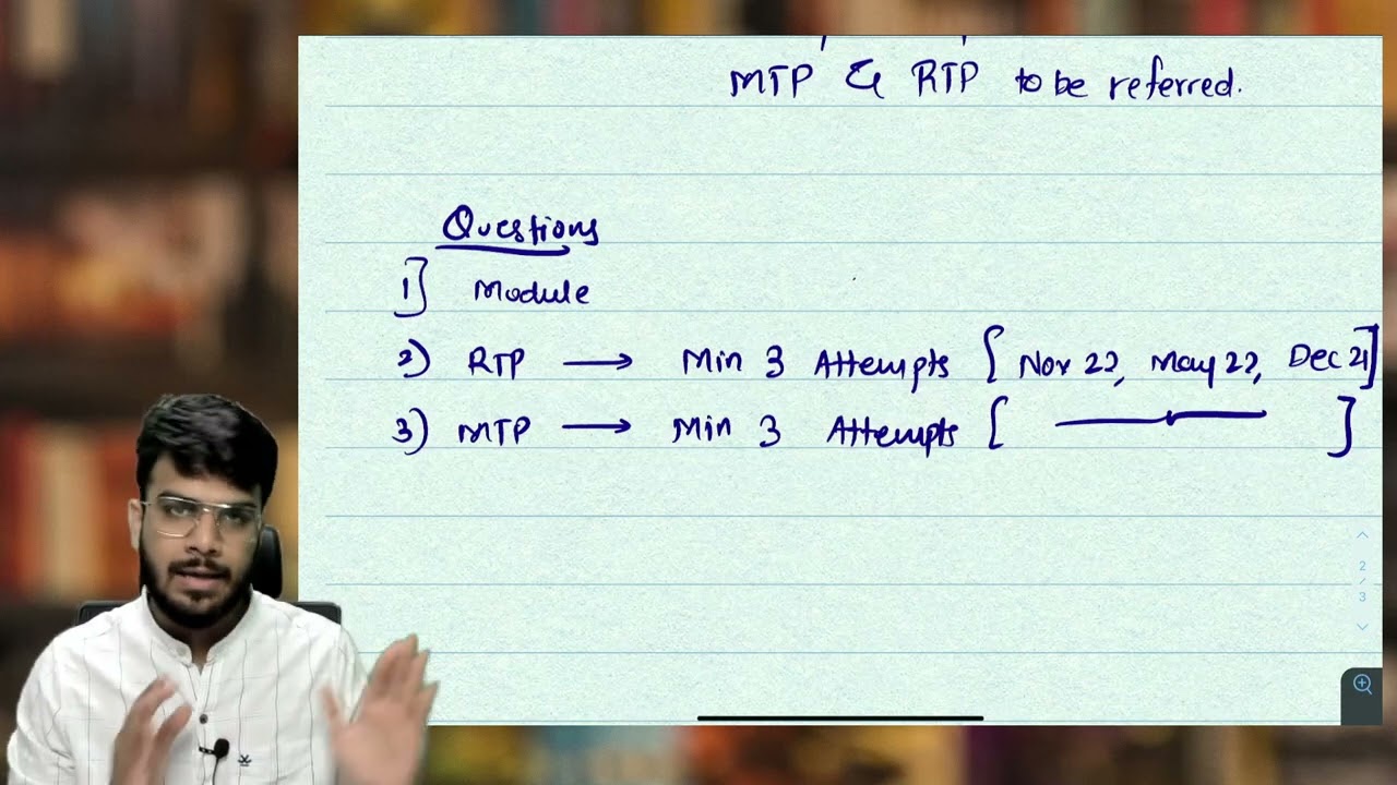 How Many Attempts RTP & MTP to be Referred for Exams | CA Aakash Kandoi
