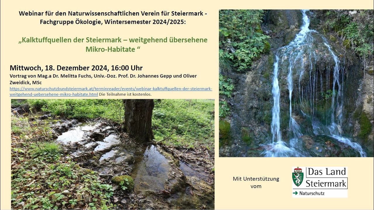 Kalktuffquellen der Steiermark – weitgehend übersehene Mikro-Habitate