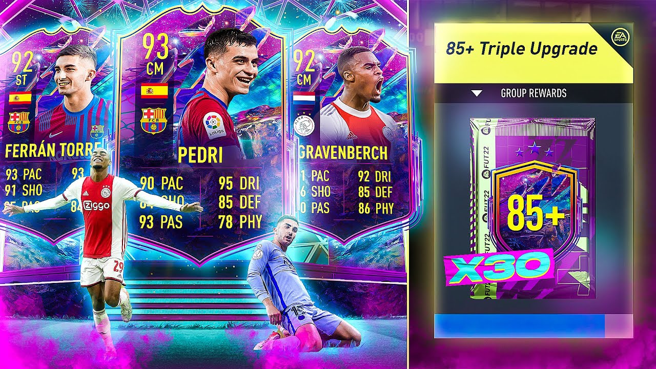 FIFA 22 30 x Guaranteed 85+ Triple Upgrade Future Stars Packs!