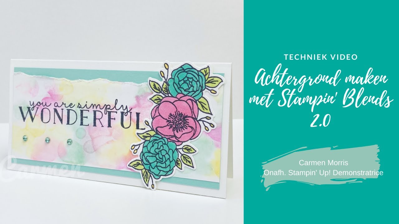 Achtergronden maken met Stampin' Blends 2.0