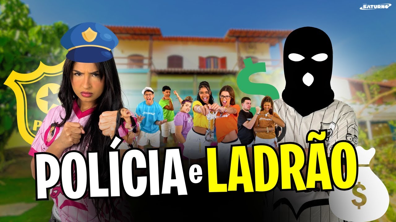 BRINCANDO DE POLÍCIA E LADRÃO | Casa Saturno