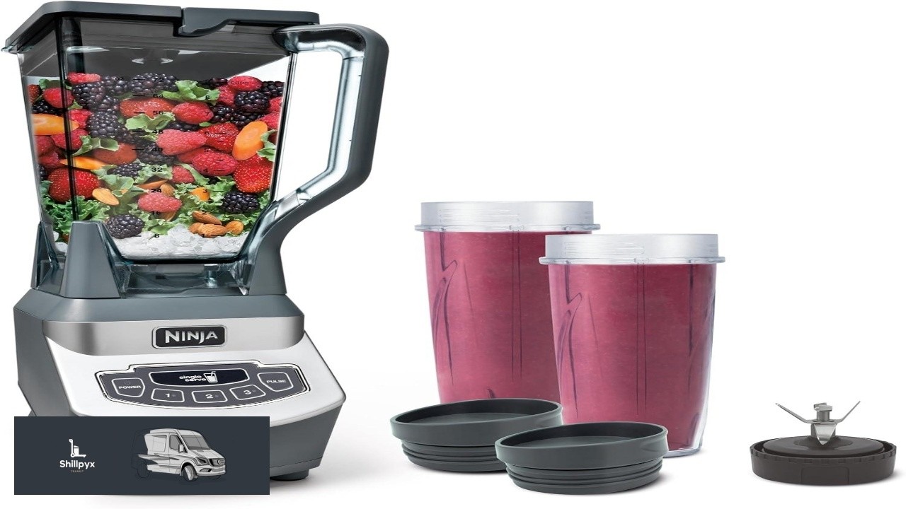 Ninja BL660 Professional Compact Smoothie & Food Processing Blender 1100 Watts 3 Functions