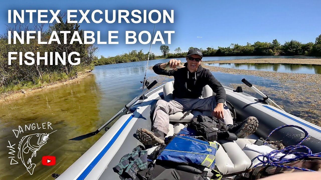 Inflatable Boat Bass Fishing in Illinois - Intex Excursion 5!