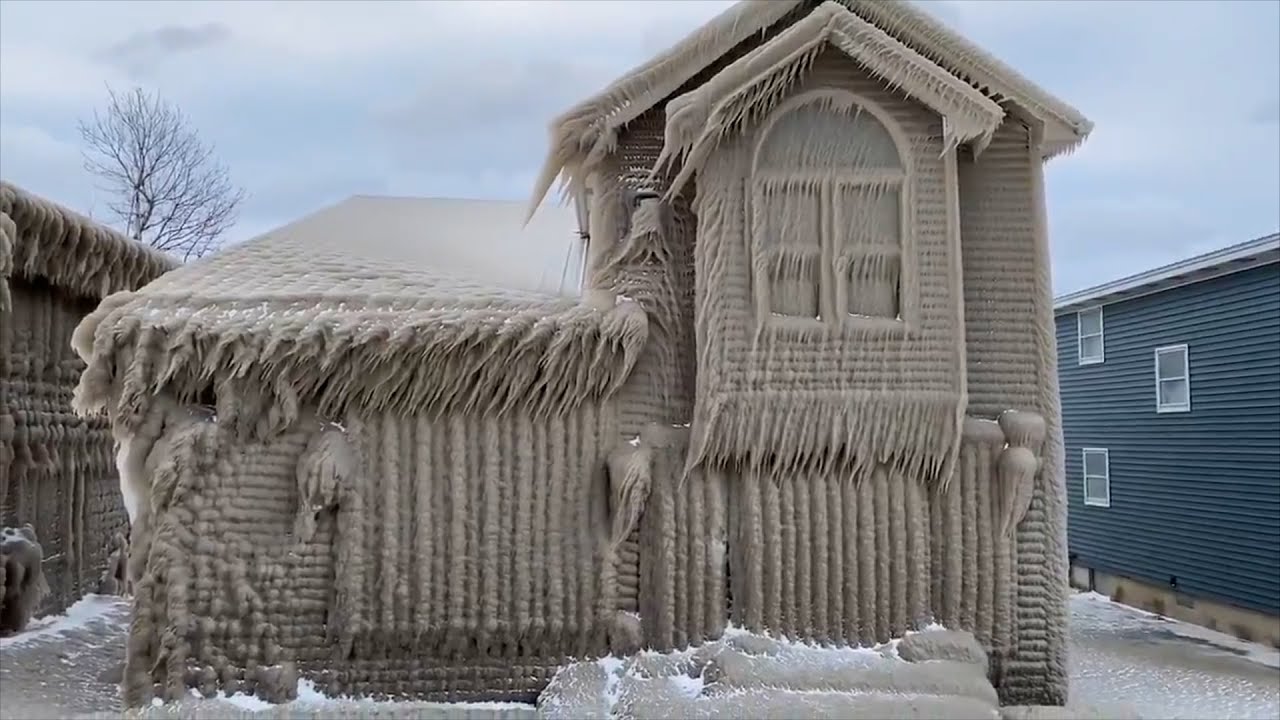 Lake Houses Turned into Ice Houses