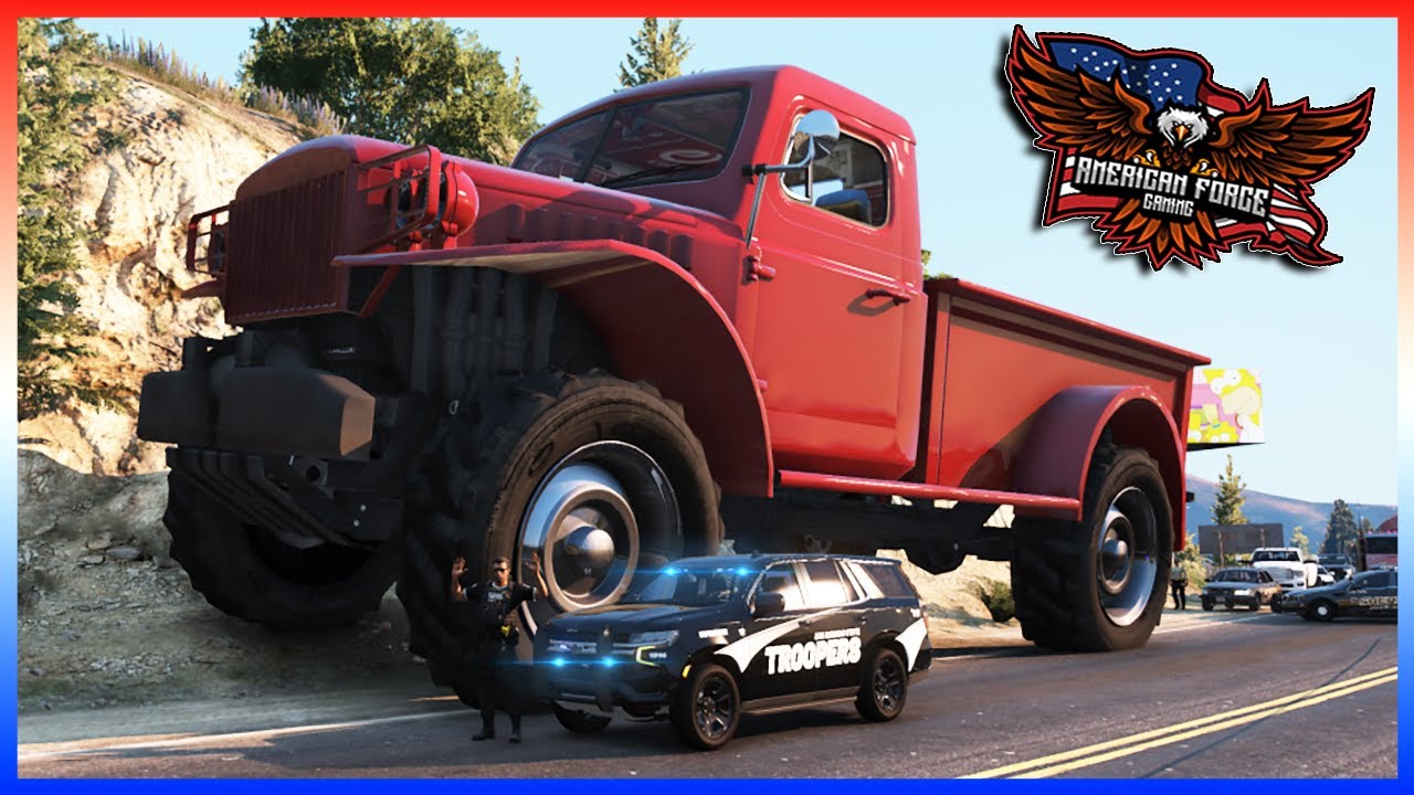 OFFROADING BIGGEST TRUCK IN GTA HISTORY! (COPS DIDNT LIKE IT) GTA 5 RP -  AFG