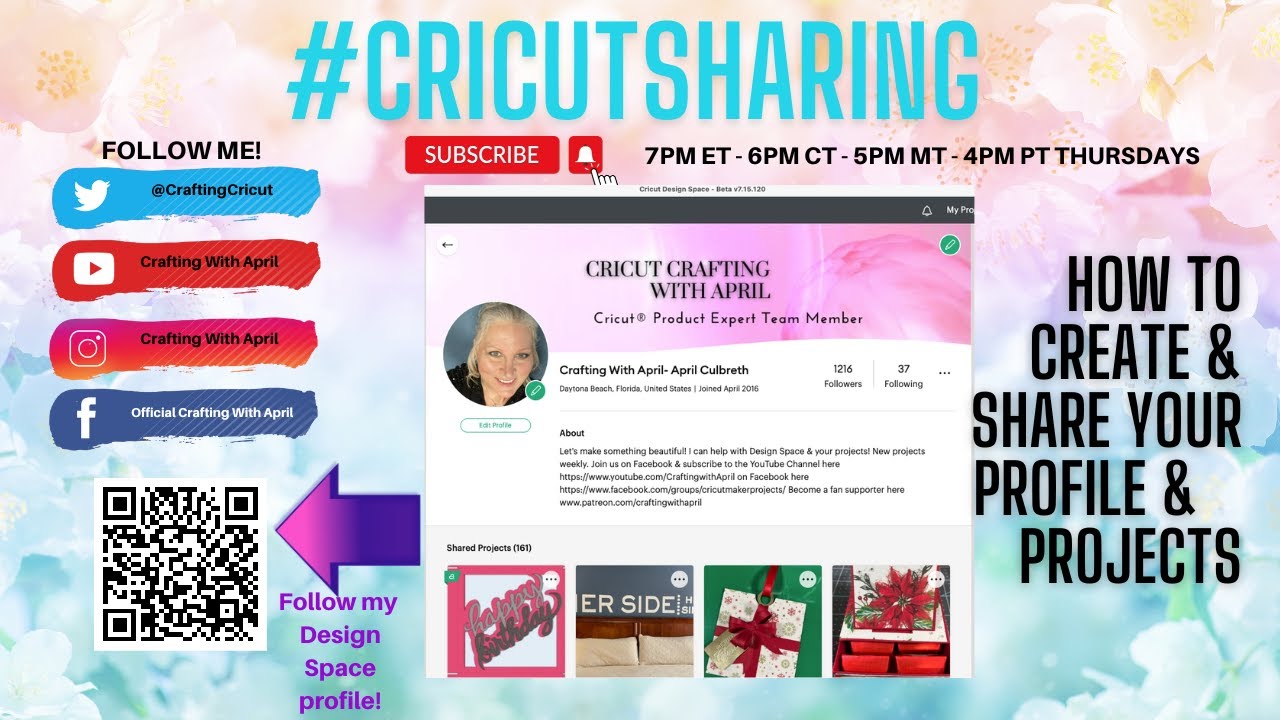 Creating your Design Space Profile & Sharing your Cricut Projects