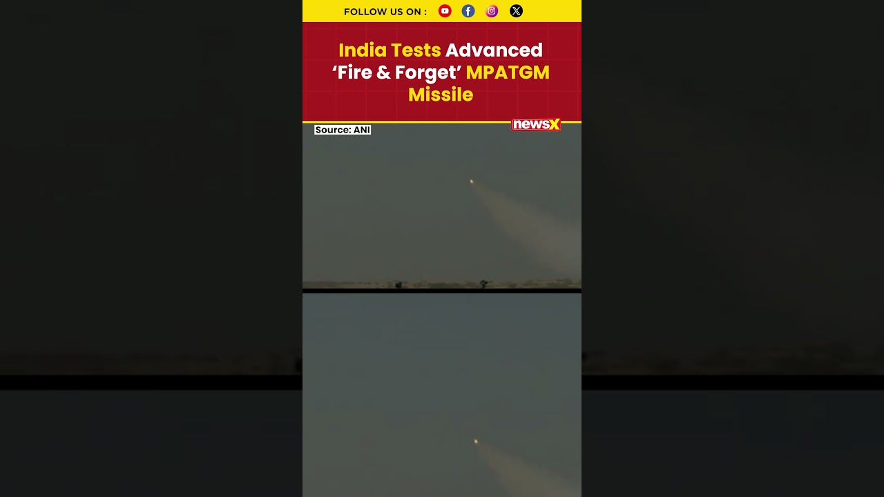 India’s 3rd-Generation MPATGM Missile Top-Attack Strike in Action 