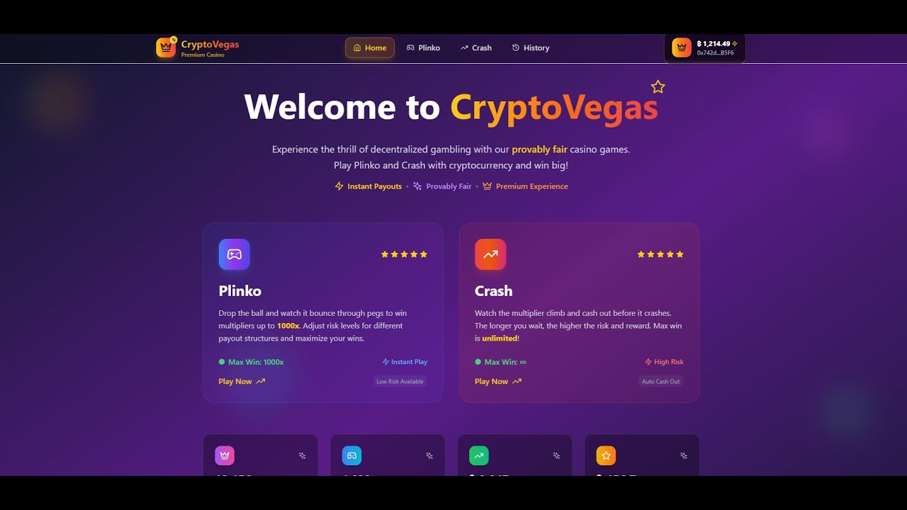 How to make Modern Casino DApp with Plinko and Crash Templates