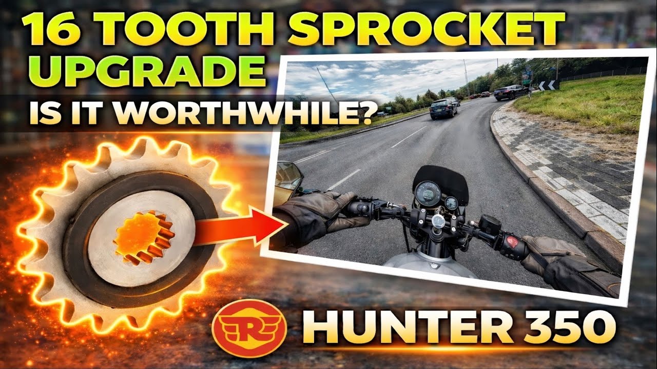Royal Enfield Hunter 350 — модернизация 16-зубчатой ​​звездочки — стоит ли это делать?