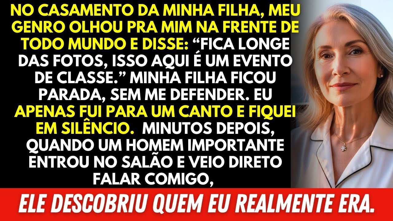 Meu GENRO me humilhou no casamento, minha FILHA não me defendeu  Quando um homem importante entro