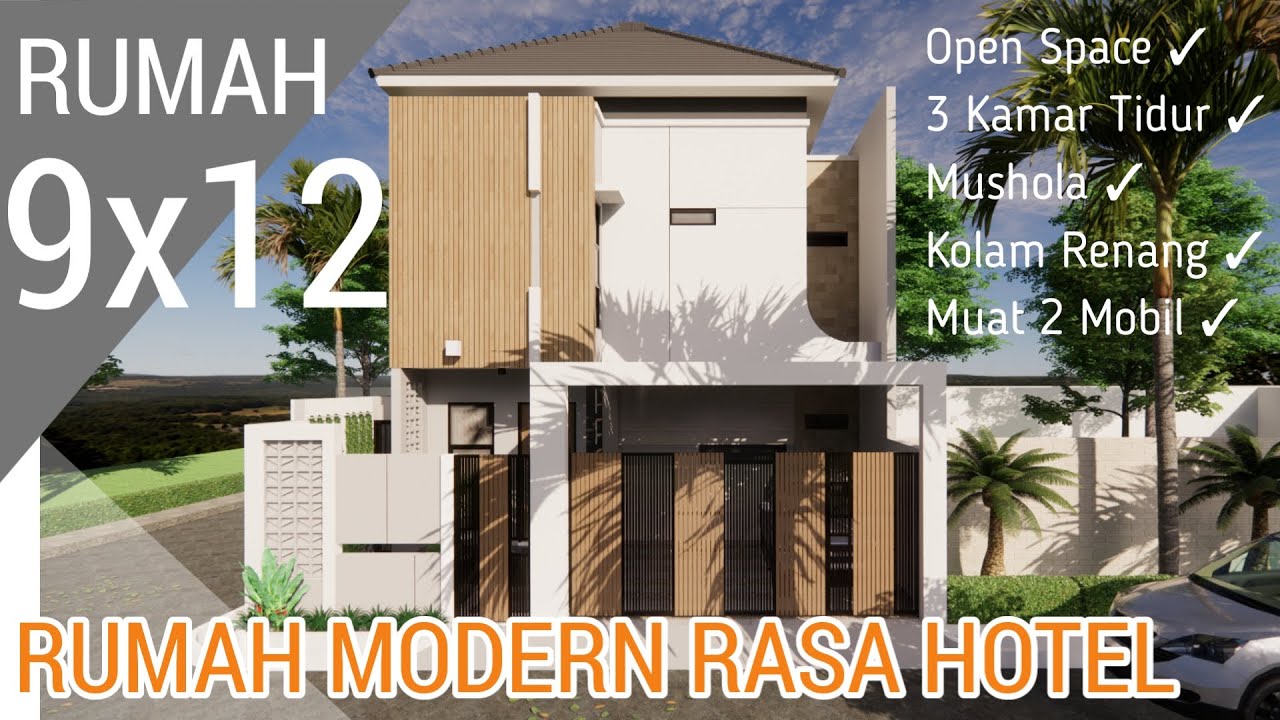 Desain Rumah Minimalis 2 Lantai 9x12 Meter