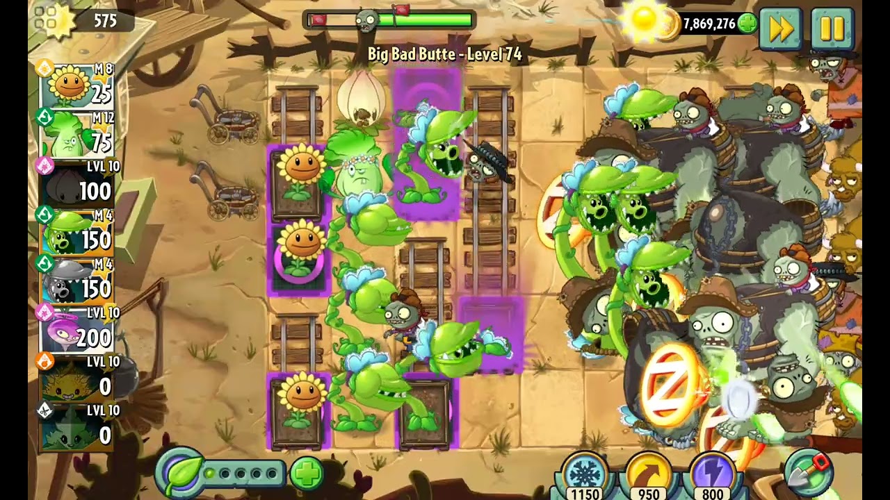 Plants Vs Zombies 2: Big Bad buttle nivel 74 #zombies #games #plantsvszombies #pvz #jump