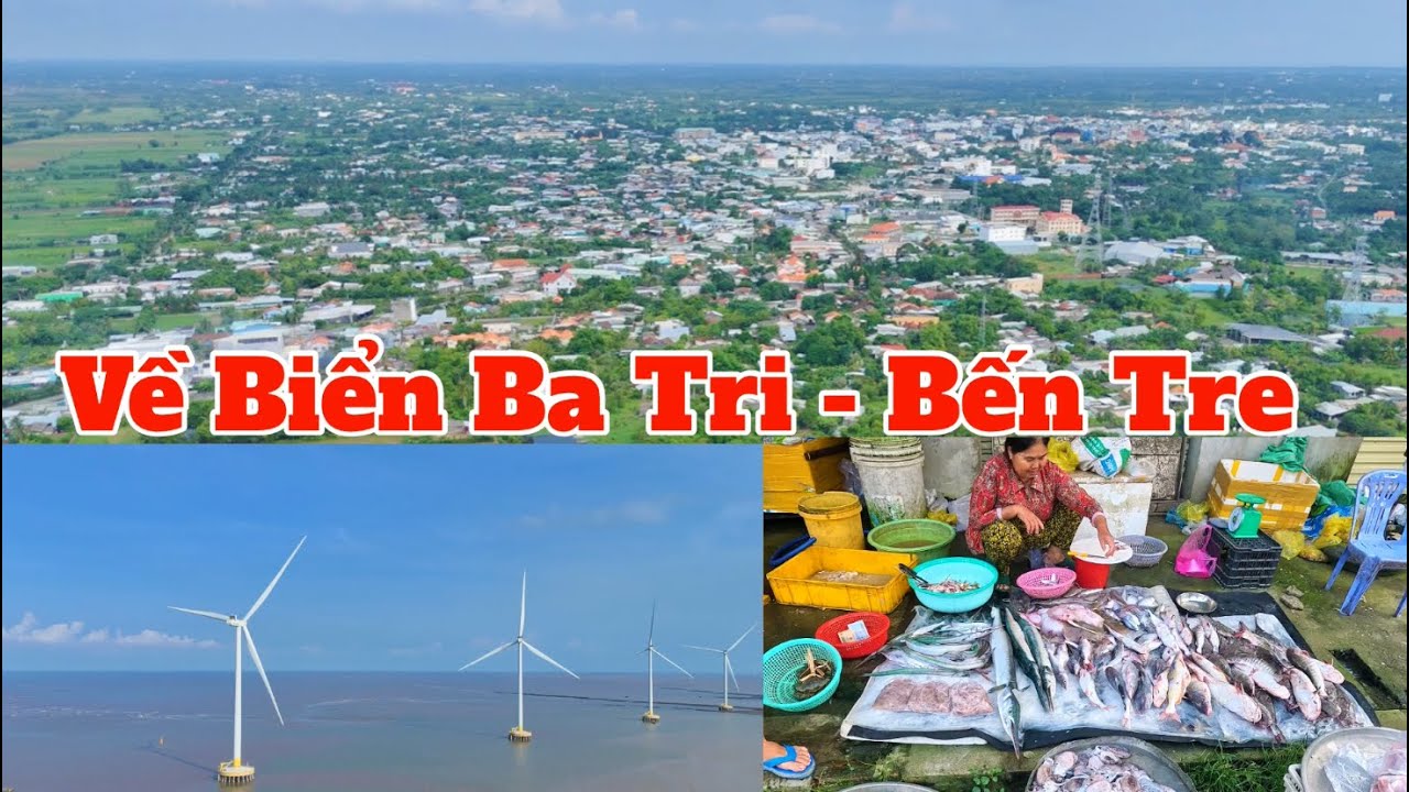 Cuộc sống và cảnh quan của miền biển Ba Tri  Bến Tre. Thị trấn ven biển sầm uất nhất xứ dừa.