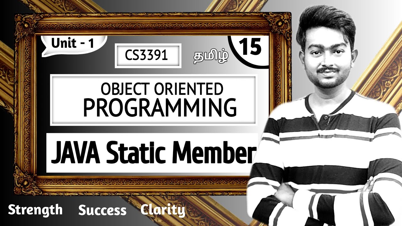 Java Static Method in Tamil | Object Oriented Programming in Tamil Unit 1 Java in Tamil CS3391