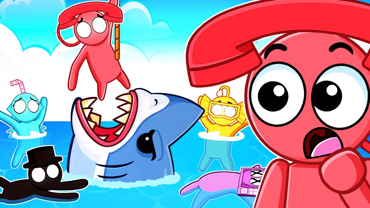Sprunki vs 1 SHARK (Gang Beast)