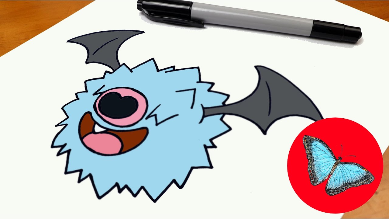 How To Draw Pokemon - Woobat Easy Step by Step