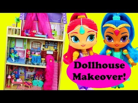 Shimmer & Shine DOLLHOUSE Makeover Nickelodeon Dolls Bath & Bedroom Dress Up Kayla KidKraft House