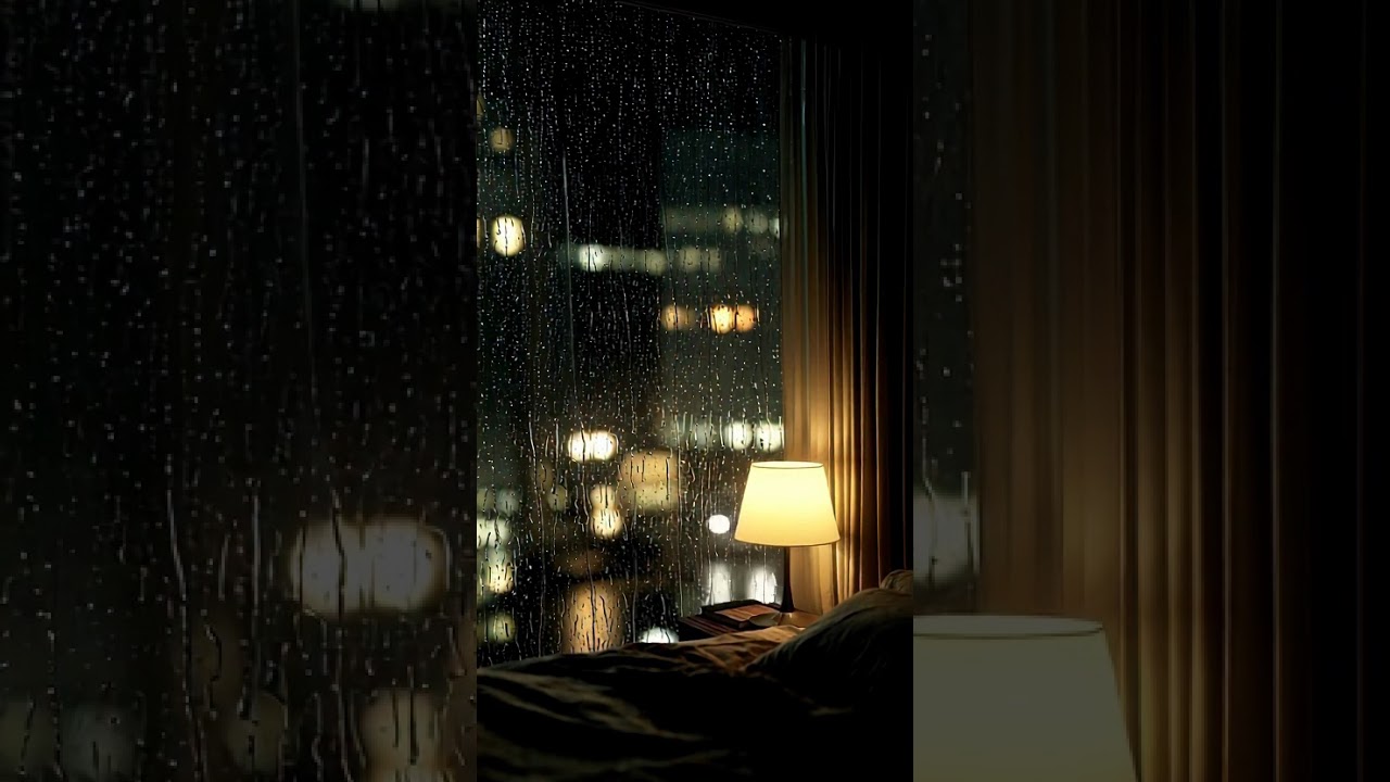 POV Rain Hitting Your Bedroom Window 🌧️ 