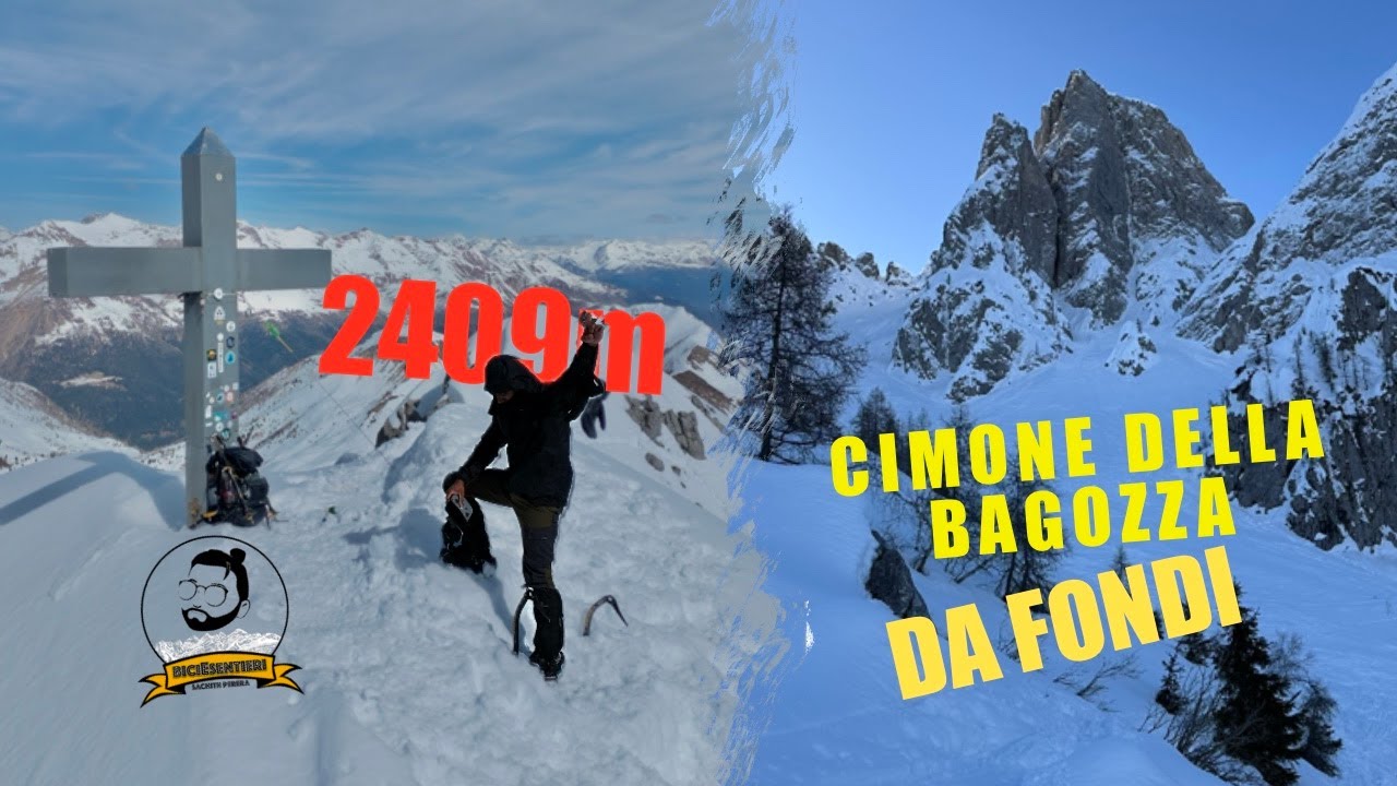 Cimon della Bagozza 2409m (INVERNALE DAL CANALE NORD) #escursione #drone #cimonebagozza