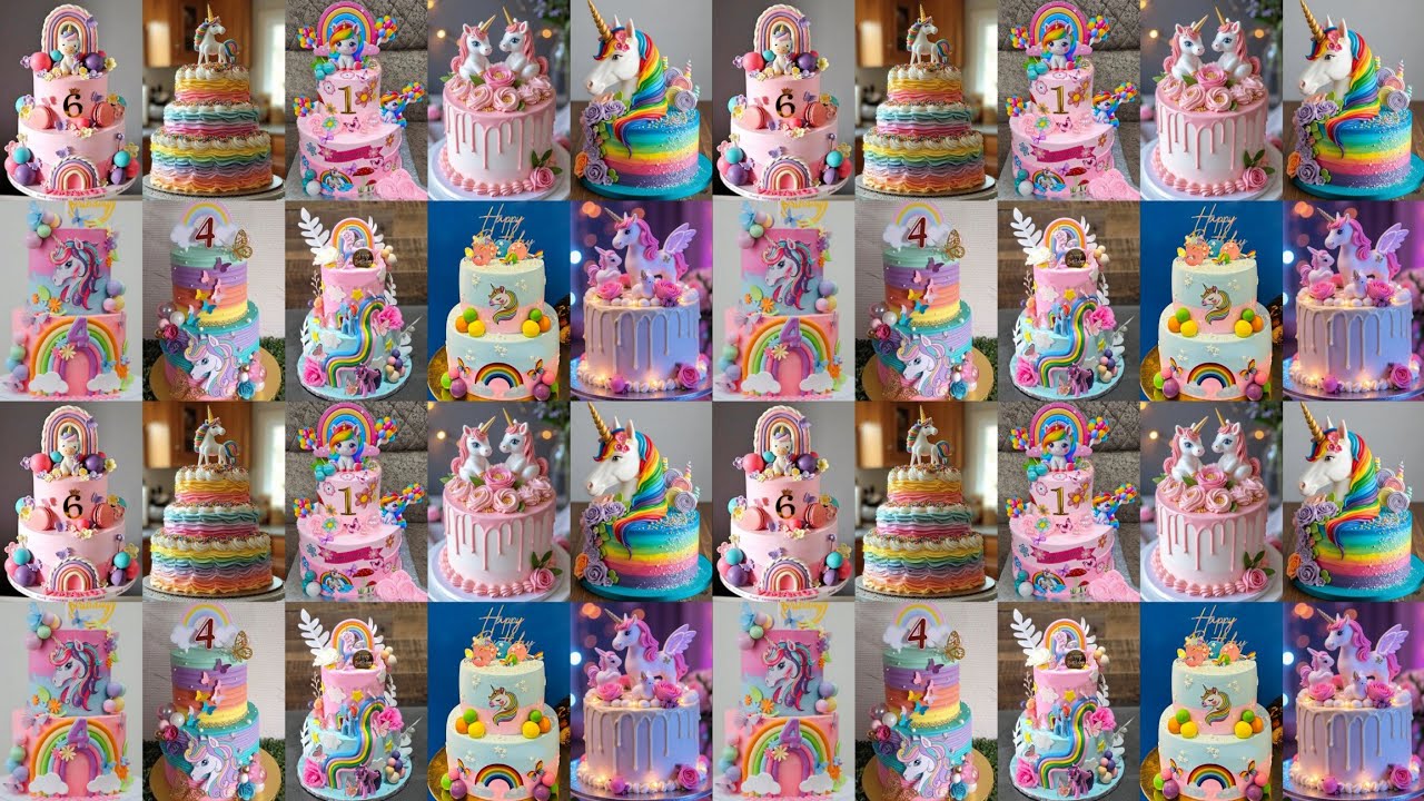 💃🦄Cake Design For Birthday/Birthday Drawing/Unicorn Cake/Unicorn Cake Design/Baby Girl Cake Design