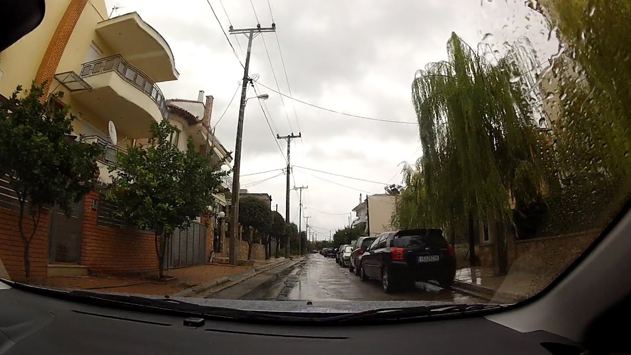Vrilissia - Chalandri - Agia Pataskevi, Athens, Greece (Athens' October 2014 floods) - onboard cam