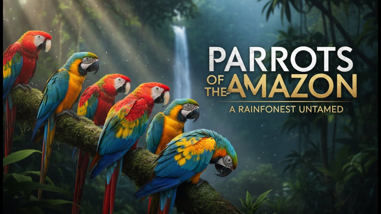 Beautiful Parrot in Amazon Jungle | BirdsAnimalTVs | Amazon Parrots in the Wild | Jungle Birds 🦜🌿