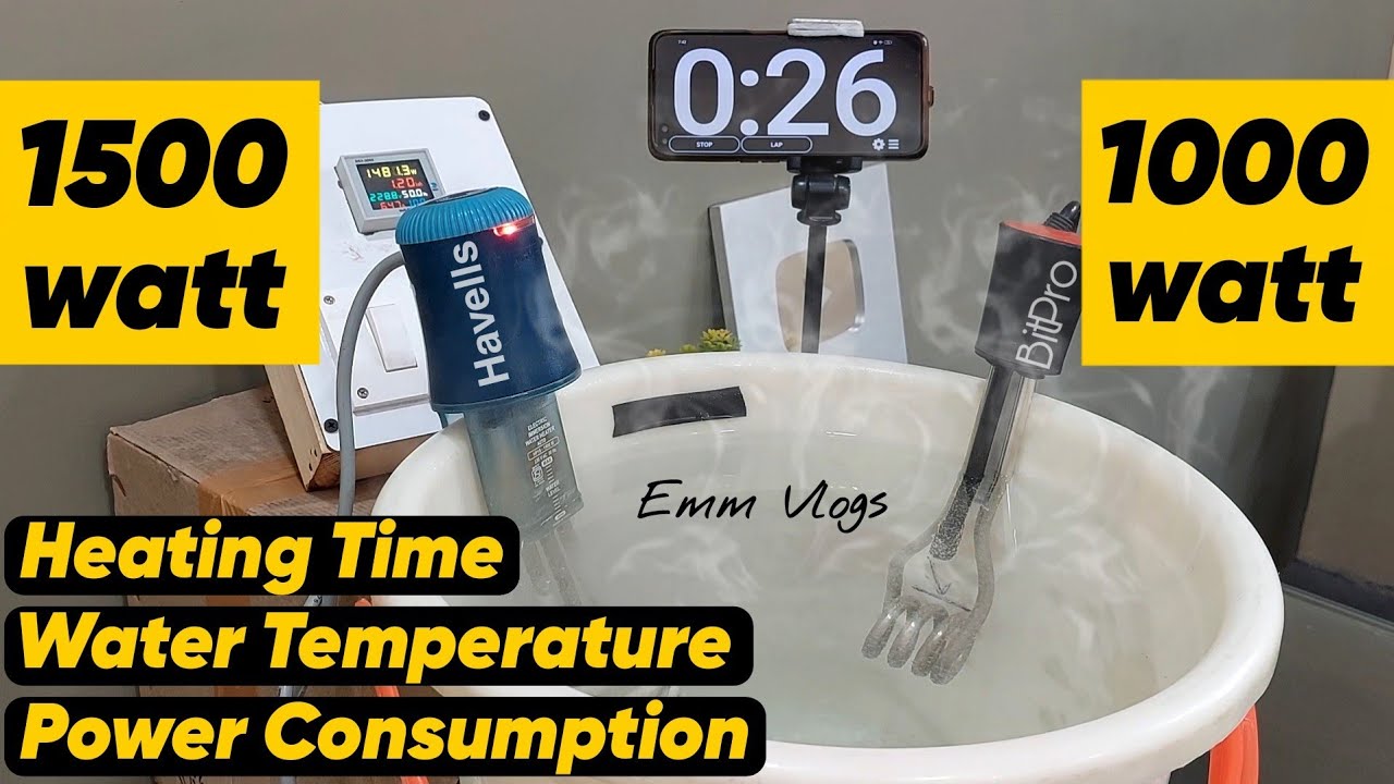 1000w vs 1500w Immersion Rod Performance Test || Performance Testing of Best Immersion Rod