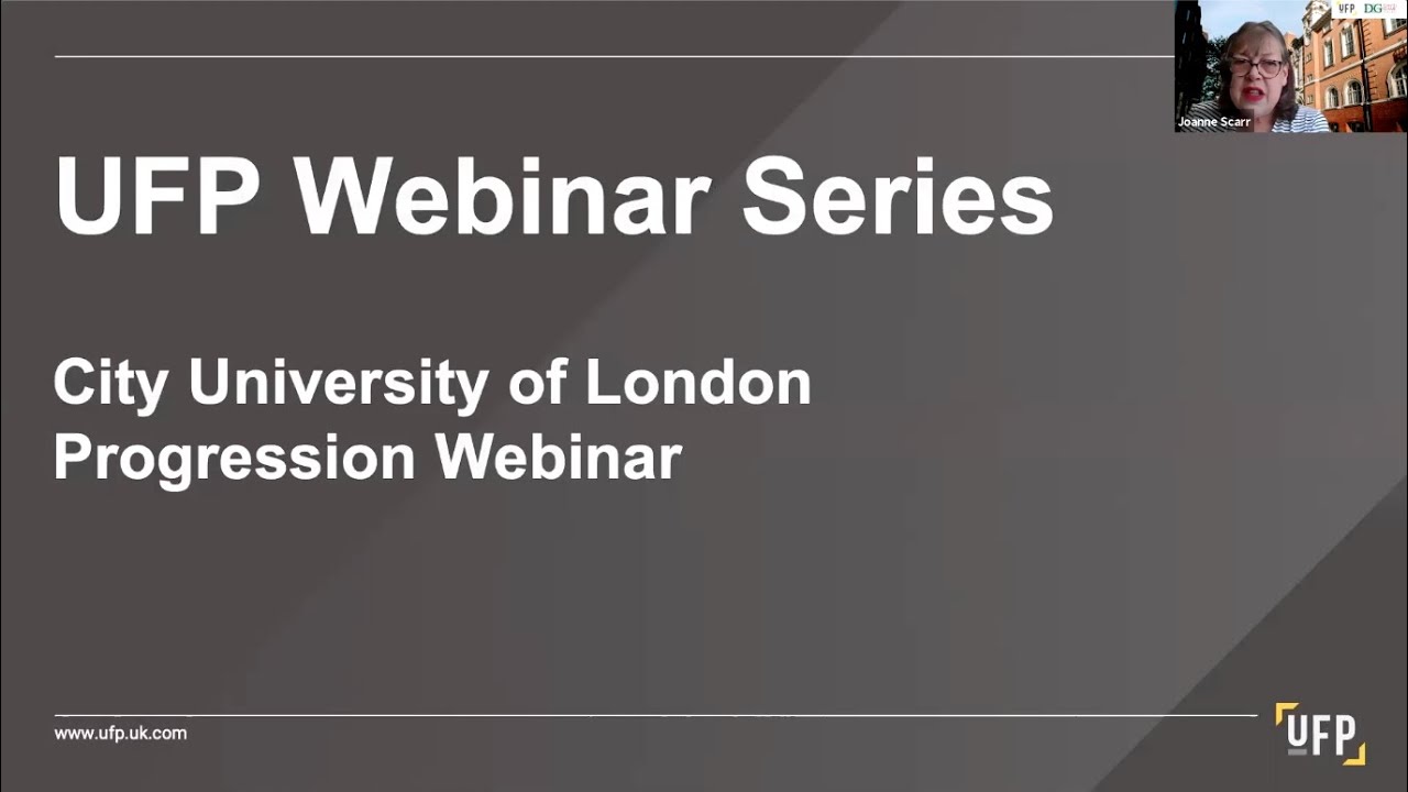 City University of London progression webinar. University progression after Foundation Year.