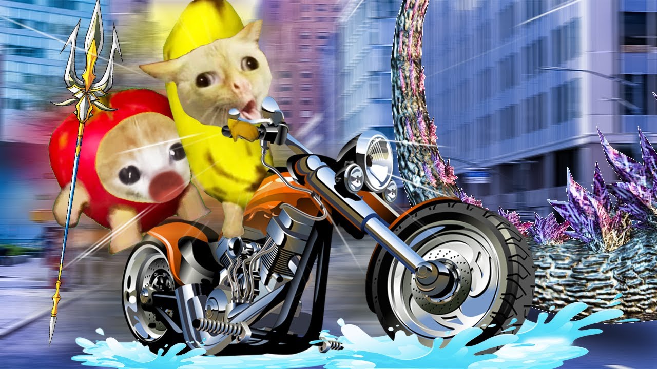 Banana cat couldn't run in time before Godzilla X