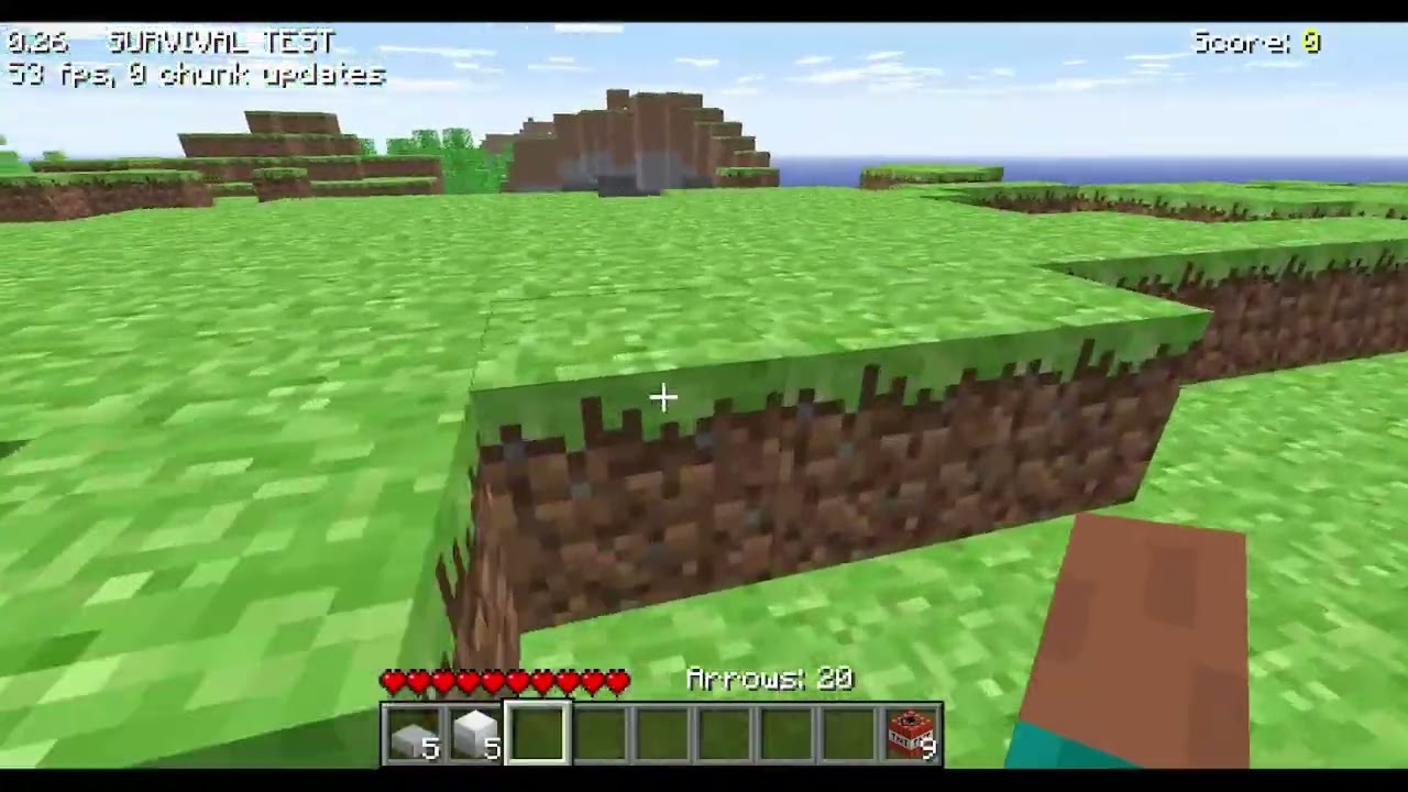 0.26_SURVIVAL_TEST В инвентаре появляется 10 тнт.