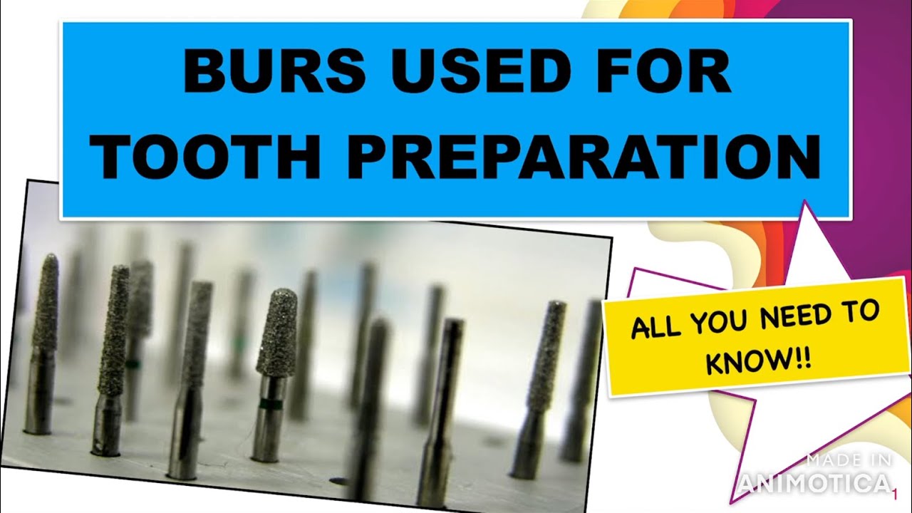 All you need to know about Burs for TOOTH PREPARATION/ CROWN PREPARATION