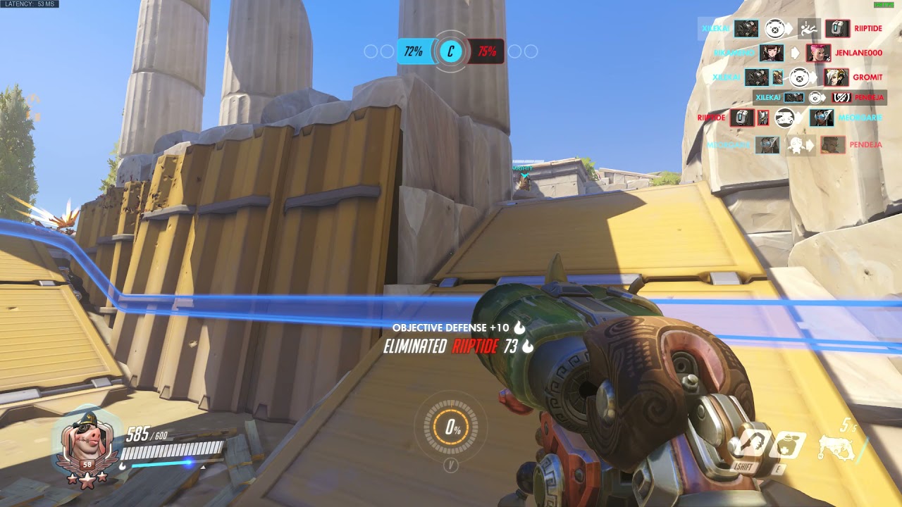 Overwatch: I wanted another kill but the junky man from the junky gang farted on the Widow for me.