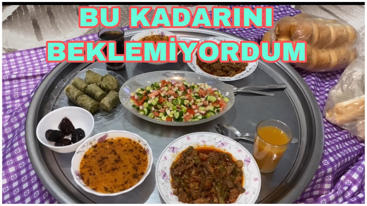 AKŞAM YEMEĞİNİ EŞİM HAZIRLADI 👉🏻BÖYLE BİR SOFRA BEKLEMİYORDUM 🤭
